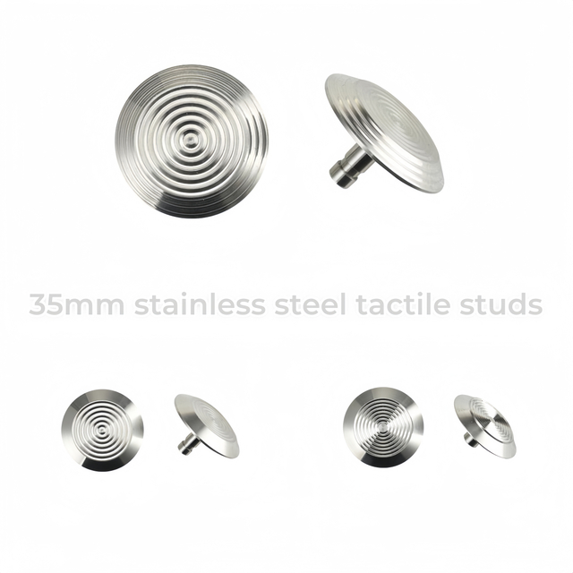 35mm Stainless Steel Tactile Indicator Paving Stud with Circular Surface for Sidewalk RY-DS103/4/5