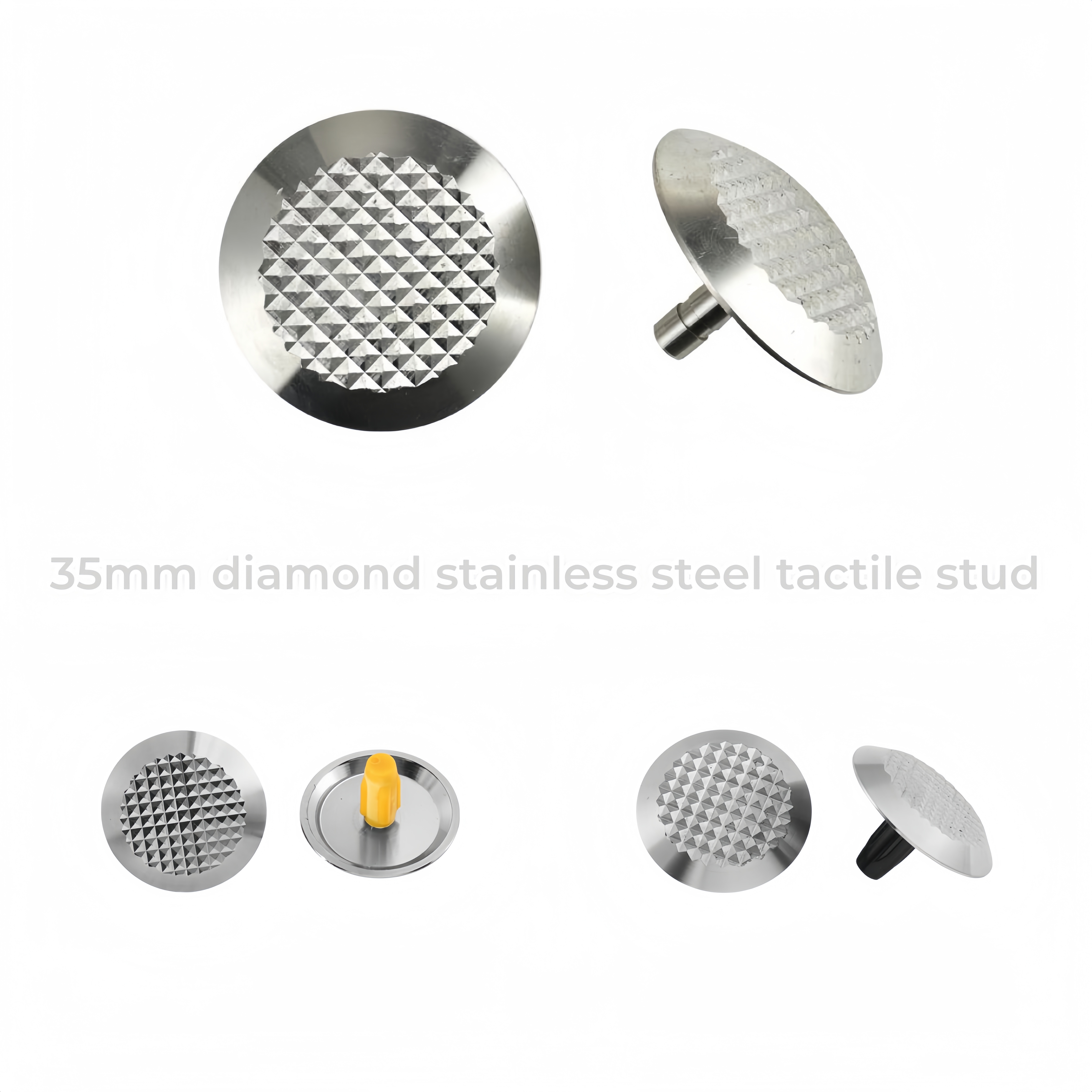 Anti-slip Diamond Stainless Steel Pyramid Tactile Indicator Paving Stud RY-DS107
