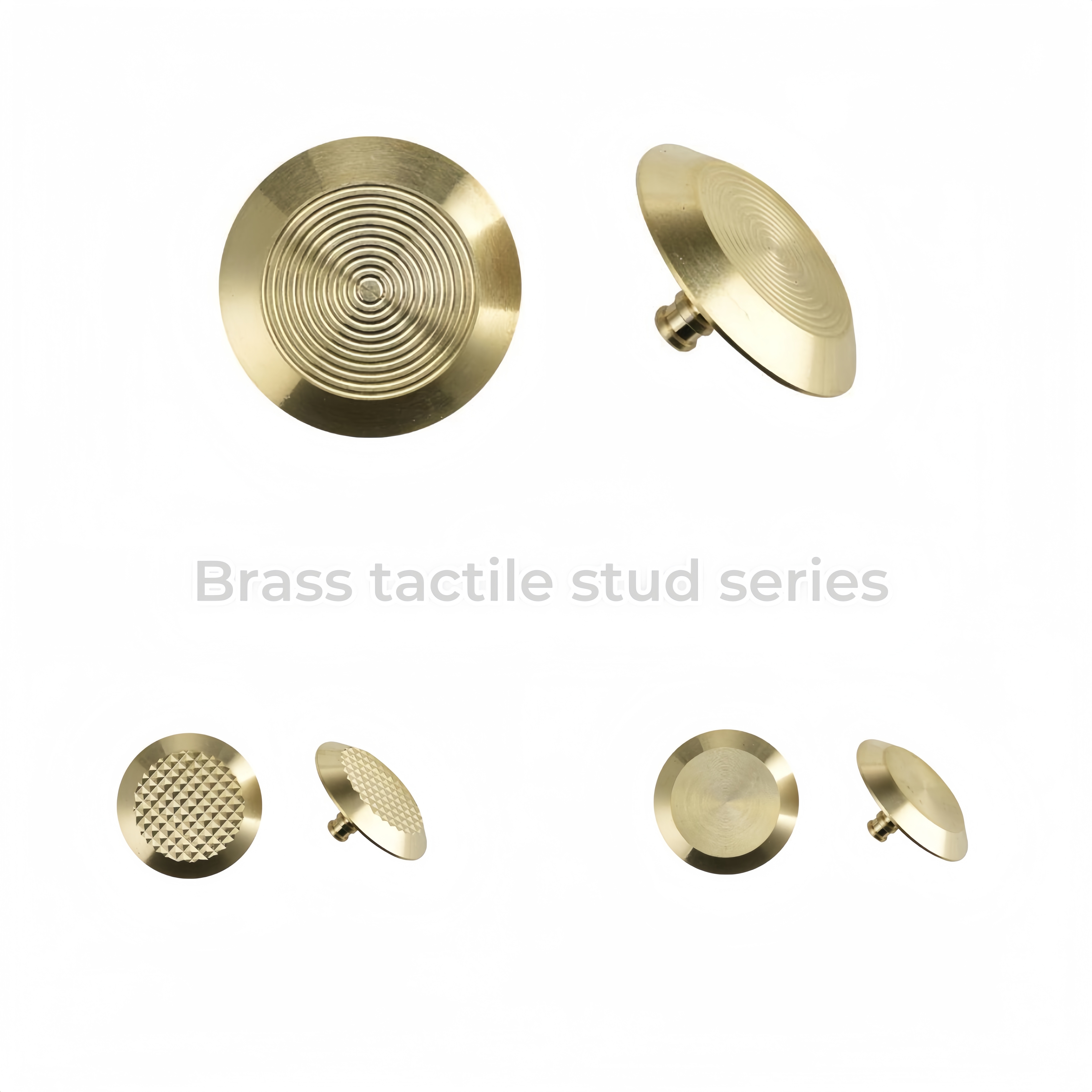 35mm Brass Series Tactile Walking Surface Indicators Paving Studs Domes for Blinds RY-DB201