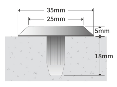 high quality anti-slip paving tactile stud for shopping malls hotels