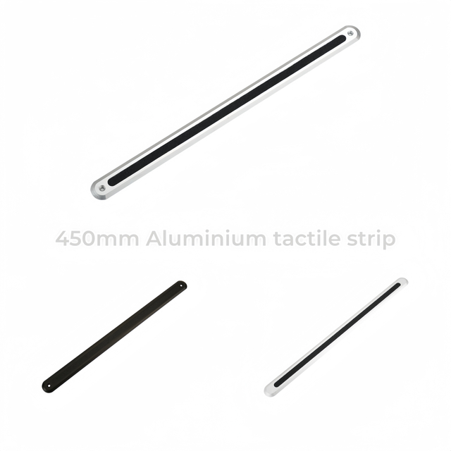 450mm Length Aluminium Tactile Paving Strip Lines Bars with Carborundum Surface RY-TA103