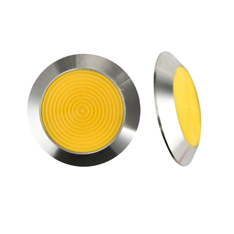 Stainless Steel Tactile Indicator Studs with Yellow/black PU Insert